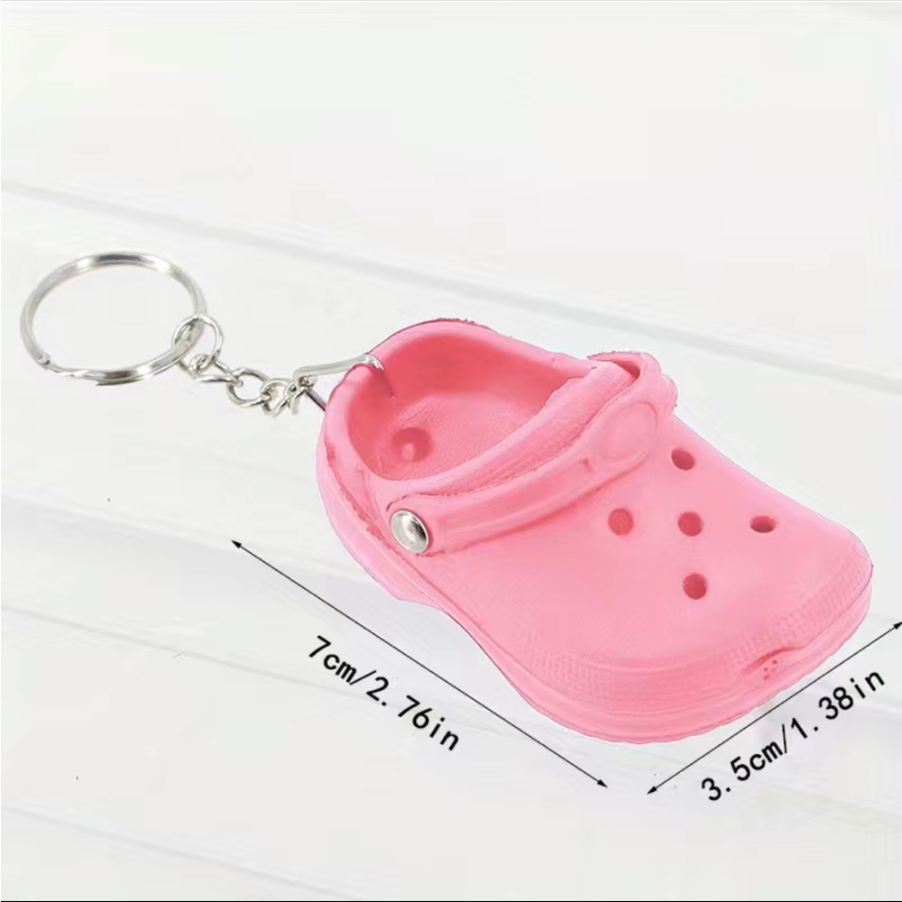 NEW Croc Clog bag charm key chain PINK
